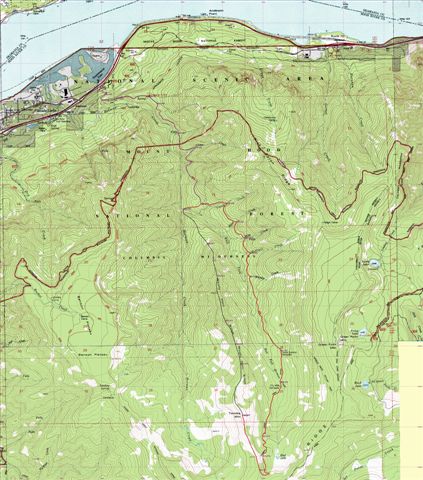 topo map of Wooly Horn Ridge