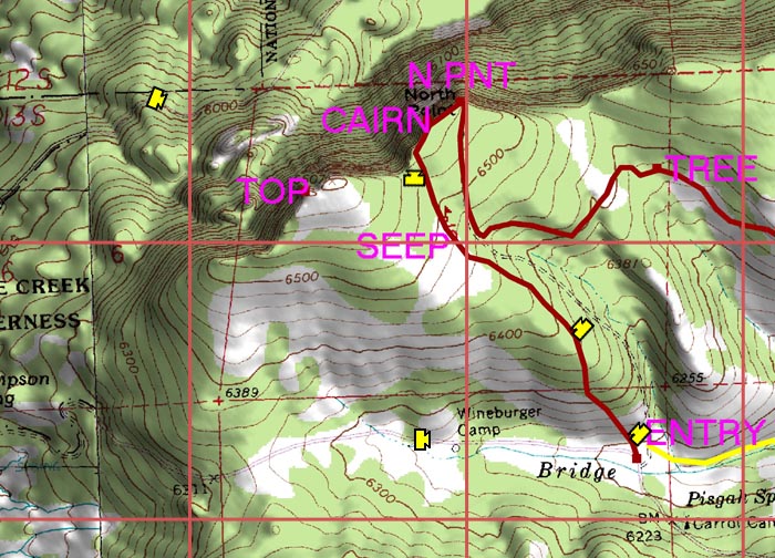 Track 1 Detail Map, Entry to North Point